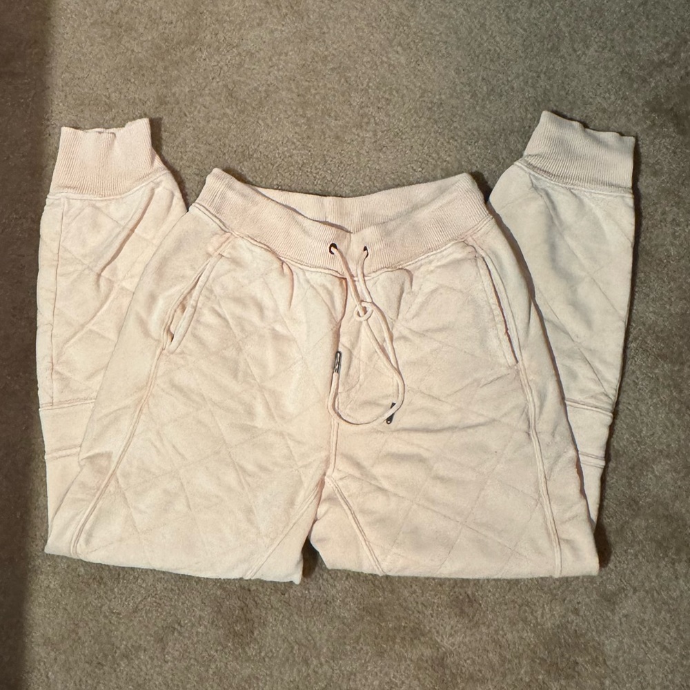Free People Pink Quilted Joggers